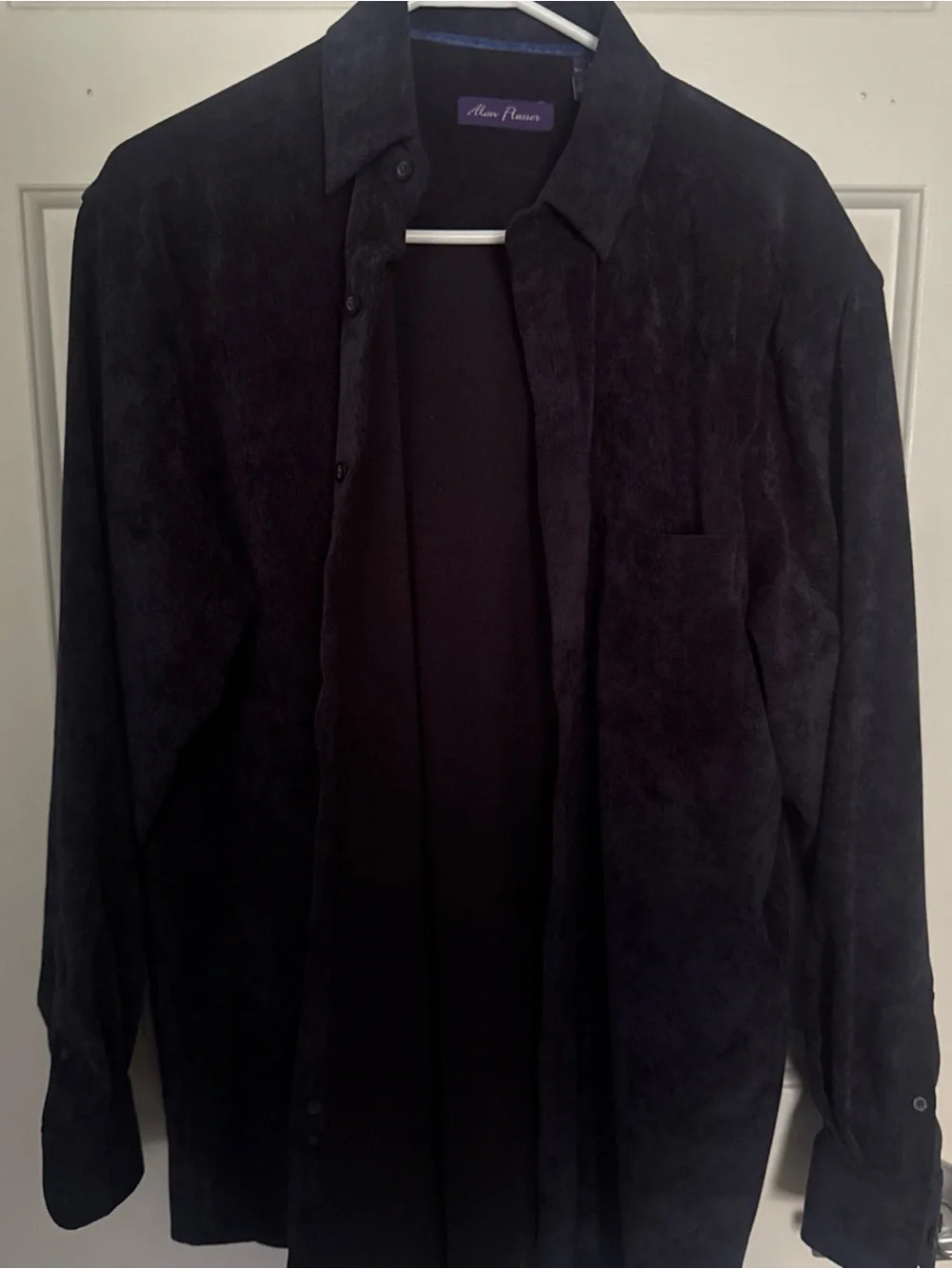 Alan Flusser Men's Purple Suede Shirt Jacket